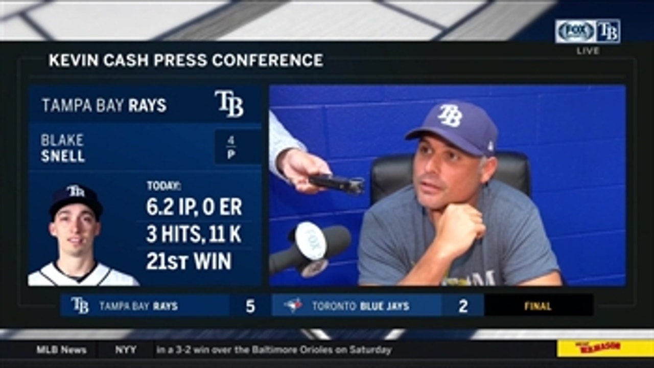 Kevin Cash discusses Blake Snell, Cy Young Award, Tommy Pham's 25 straight games of getting on base