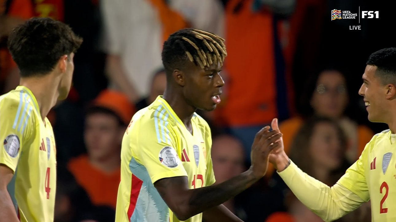 Nico Williams finds the net to give Spain a 1-0 lead over the Netherlands | UEFA Nations League